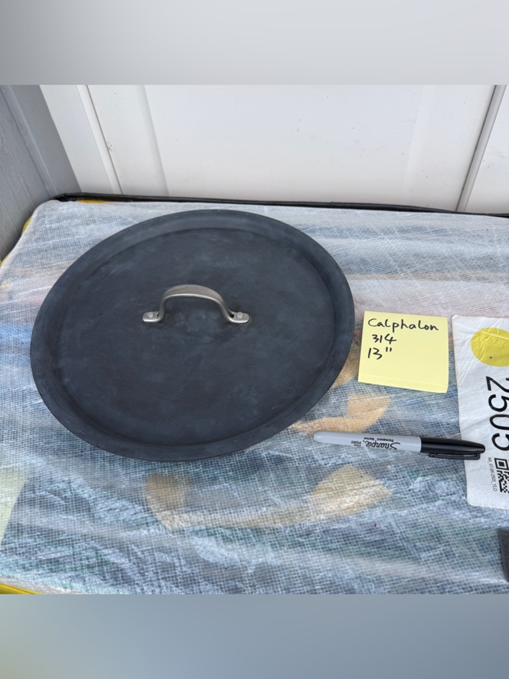 Calphalon Black Cookware Lid only with Stainless Steel Handle 13" #314